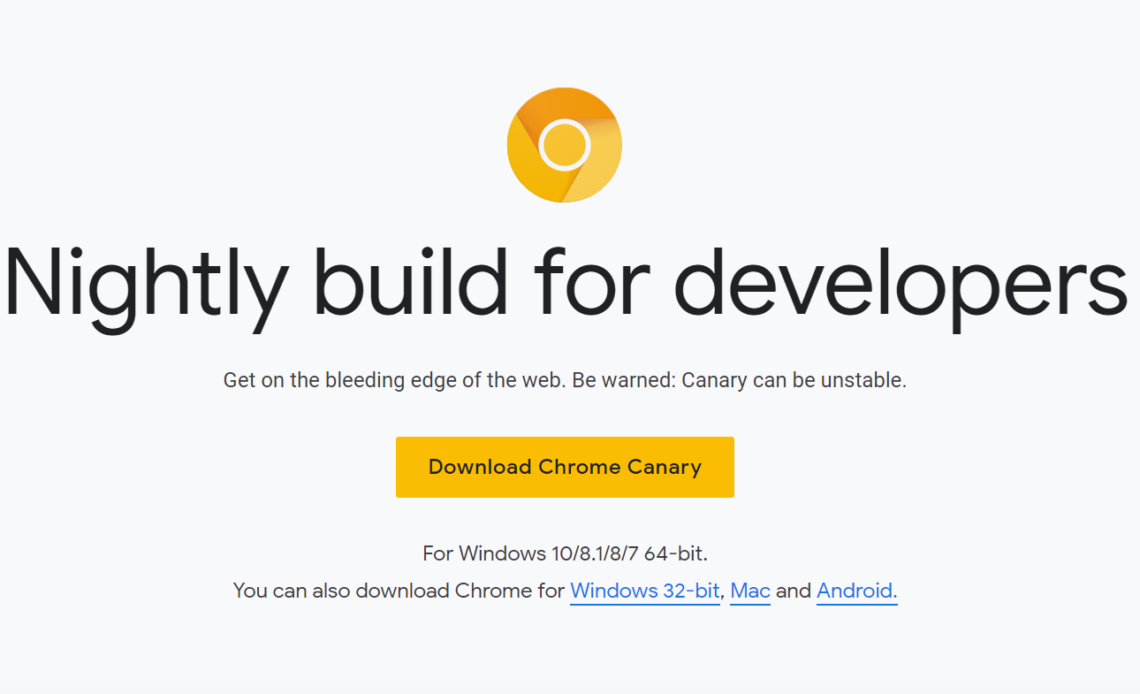 Chrome canary