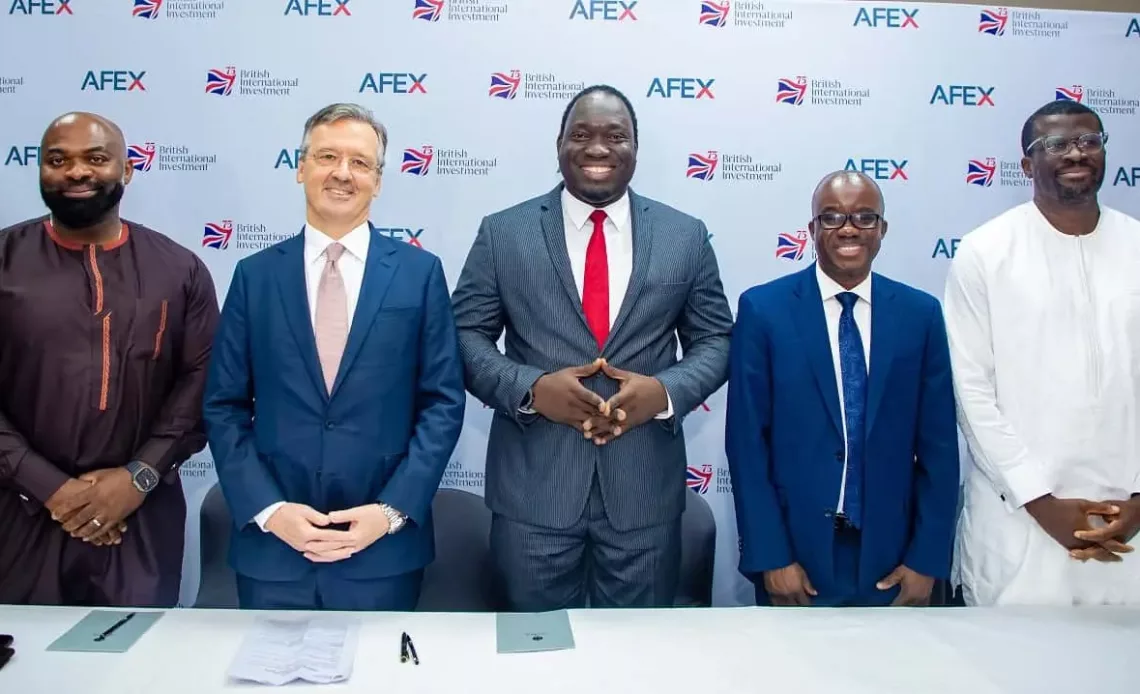 AFEX Group CEO Ayodeji Balogun, BII Chief Executive Officer, Nick O’Donohoe