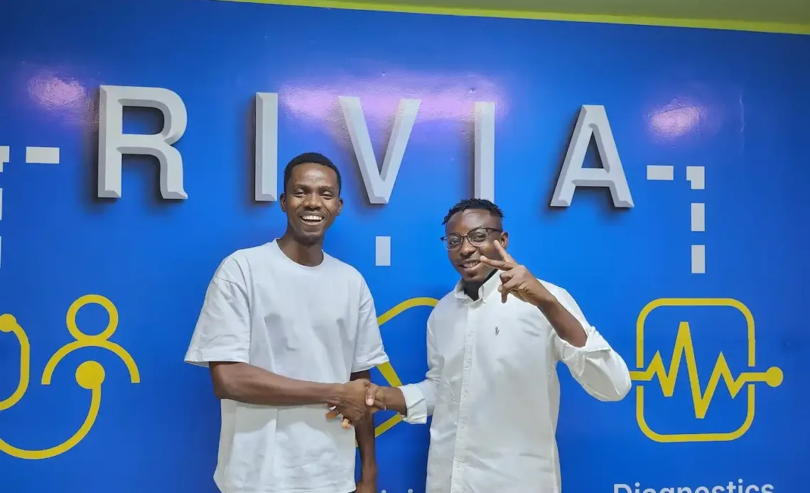 From left to right: Waffle founder Victor Nara and Rivia CEO Isidore Kpotufe,