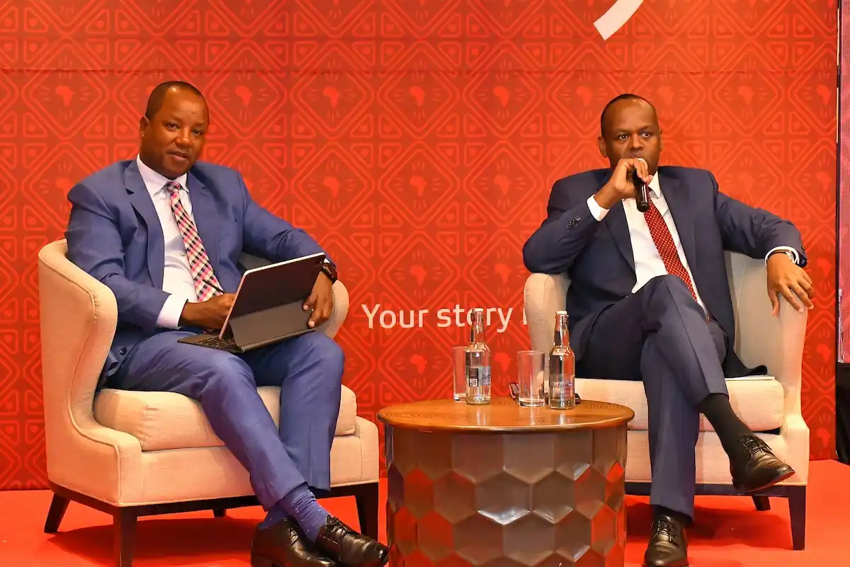 Absa Bank Kenya CFO Yusuf Omari and MD & CEO Abdi Mohamed