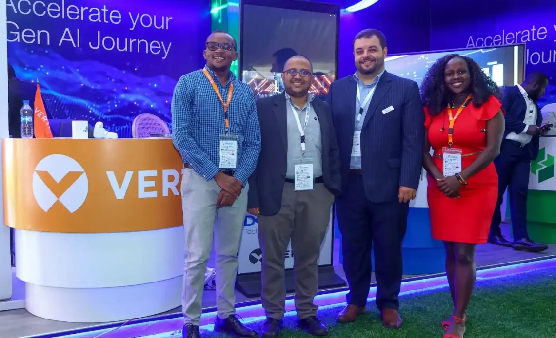 The Vertiv team on their Connected Africa Summit 2024 stand.jpg