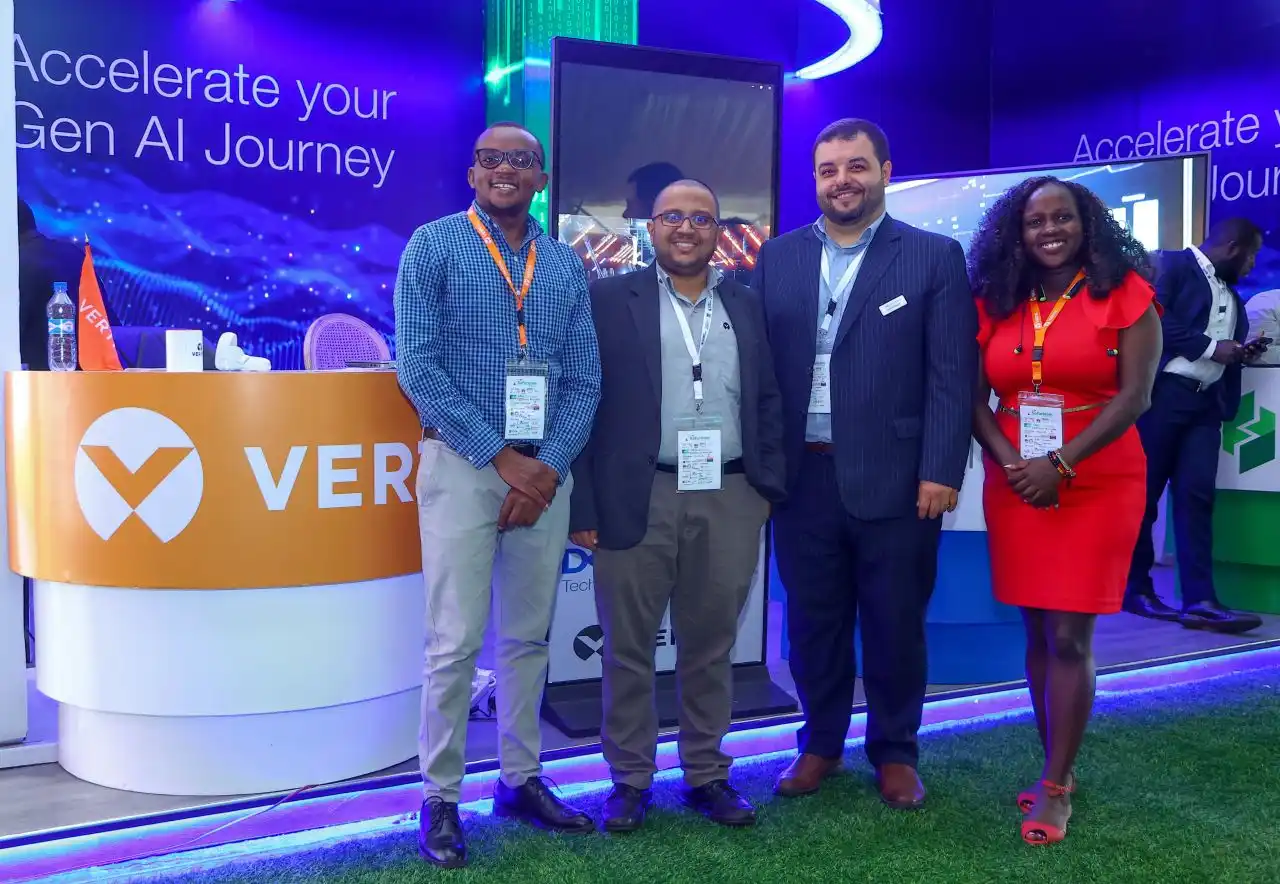 The Vertiv team on their Connected Africa Summit 2024 stand.jpg